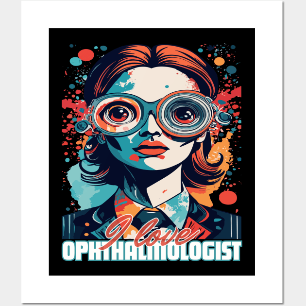 I love ophthalmologist woman. Wall Art by Brafdesign